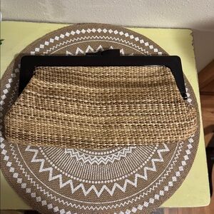 VTG Mantessa Made in Italy straw Clutch Bag